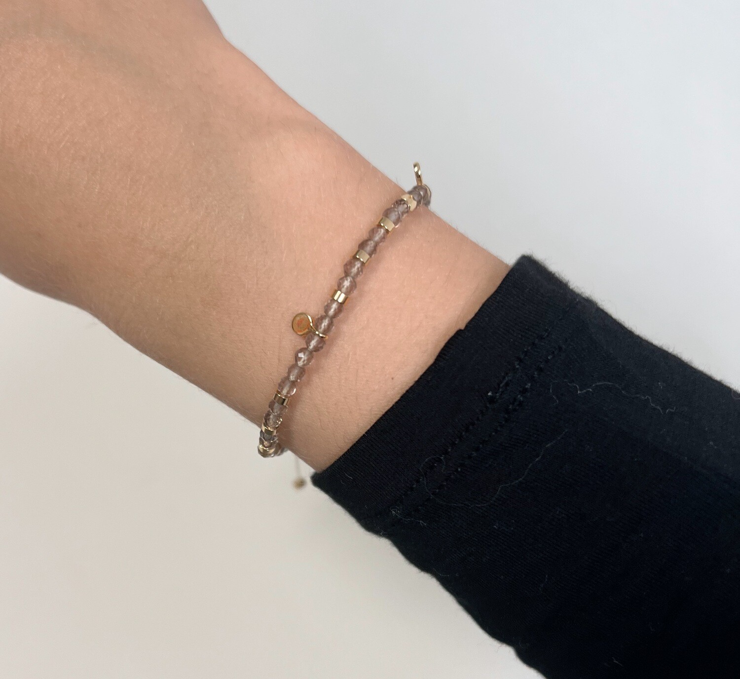 Smokey Quartz Beaded String Bracelet