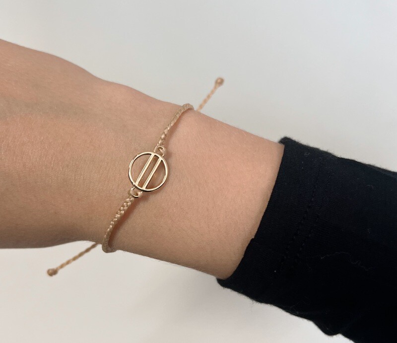 Retro Sun Gold Charm Bracelet