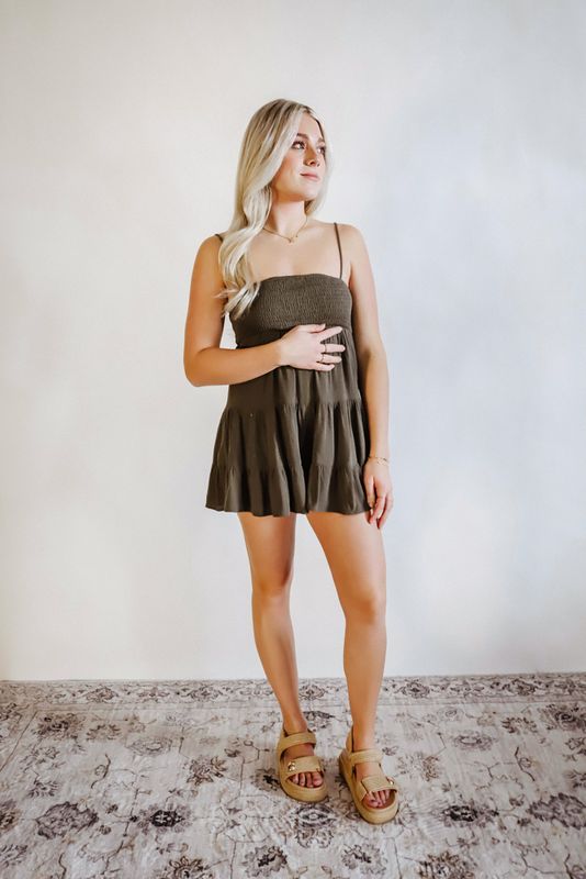 Smocked Tiered Romper