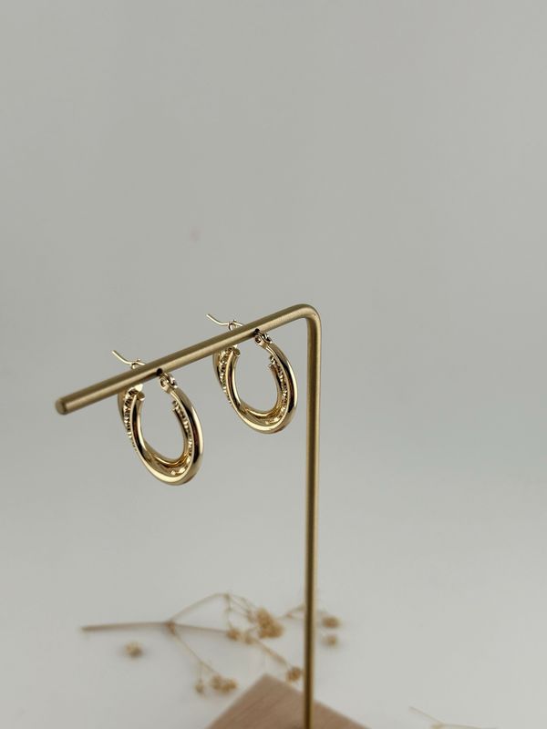 Stina 18k Gold Hoops