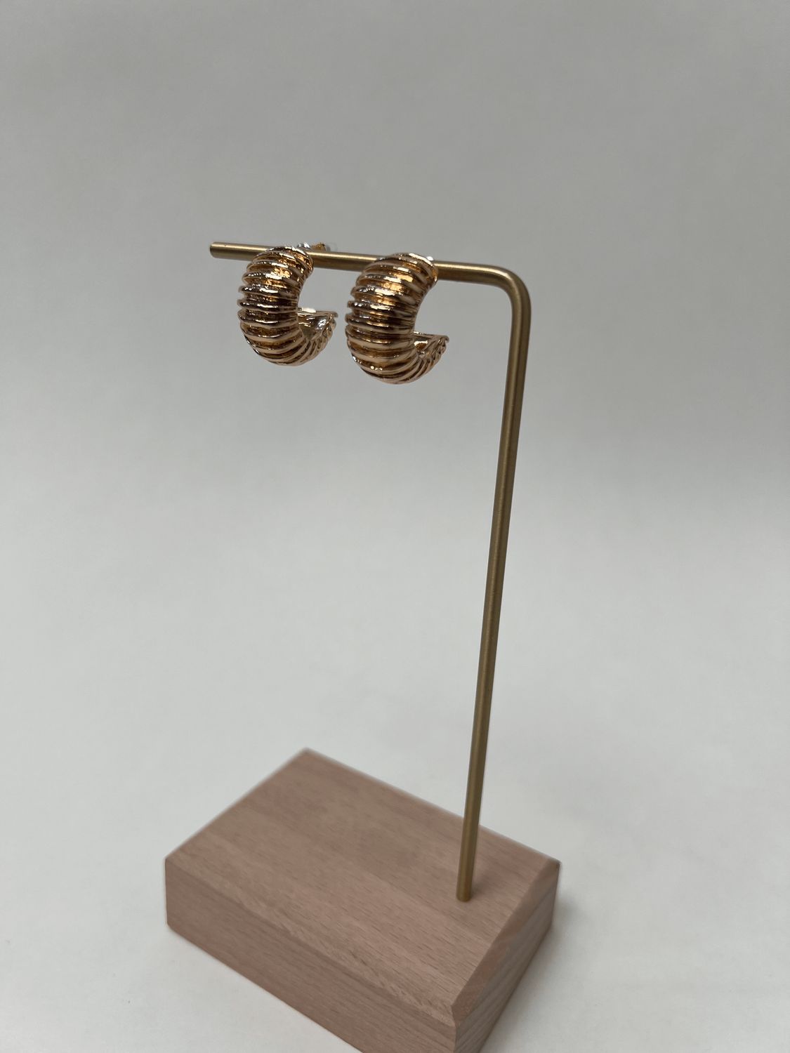 Thick Gold Conch Shell Hoop