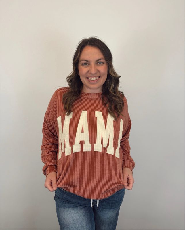 Mama Ribbed Pullover