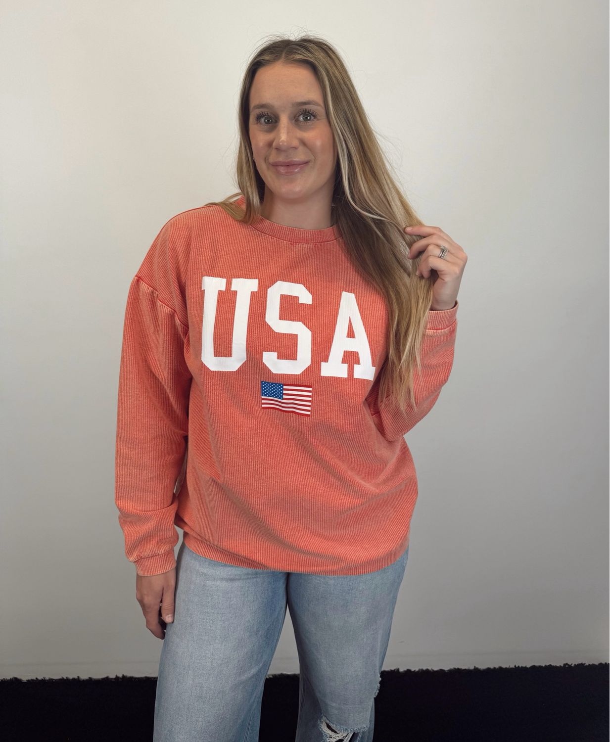 USA Ribbed Sweatshirt