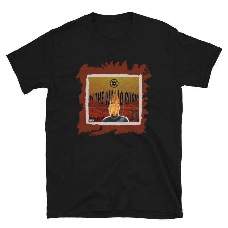 "As The World Burns" Album Art Black T-Shirt Unisex