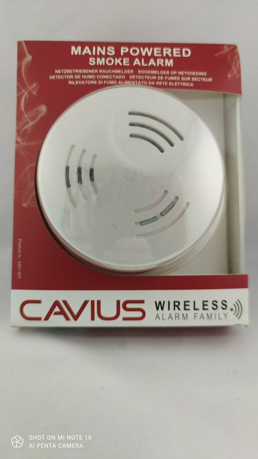 Rookmelder Cavius 230v. draadloos koppelbaar