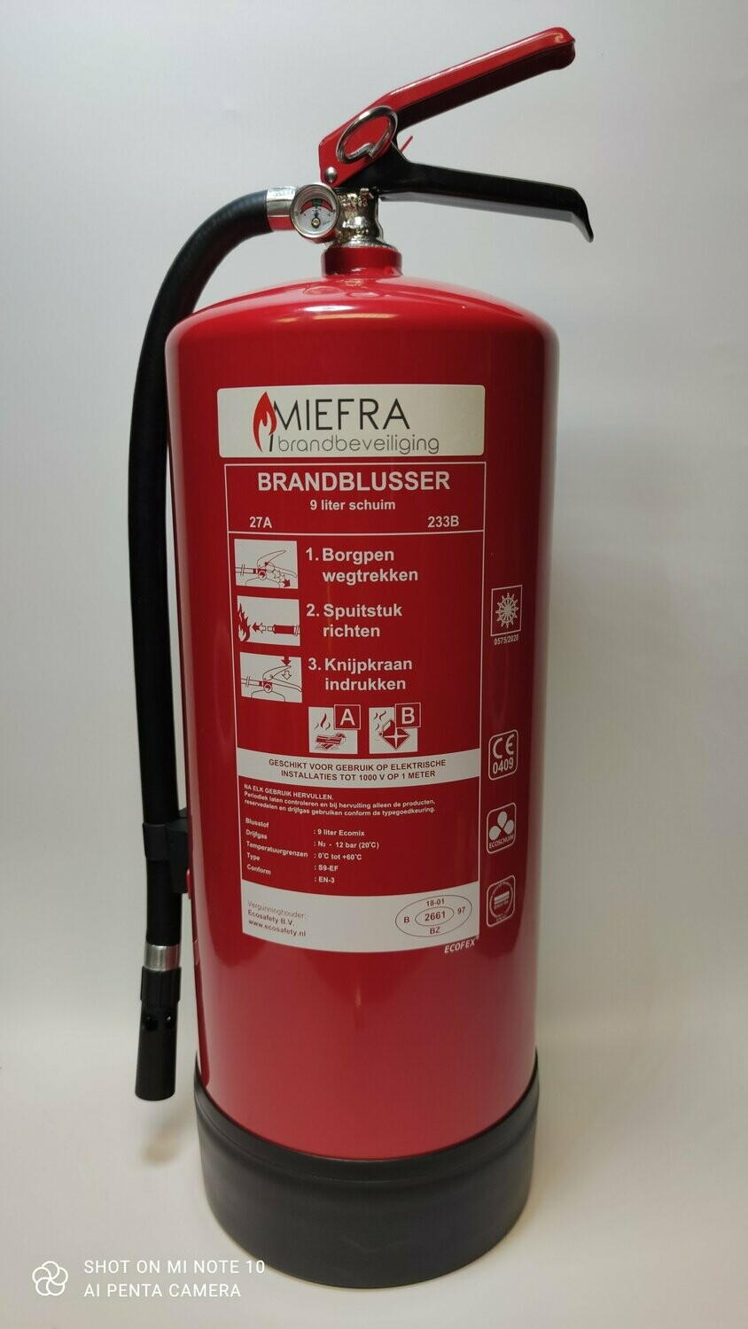 Schuimblusser 9 Ltr. Ecofex S9-EF