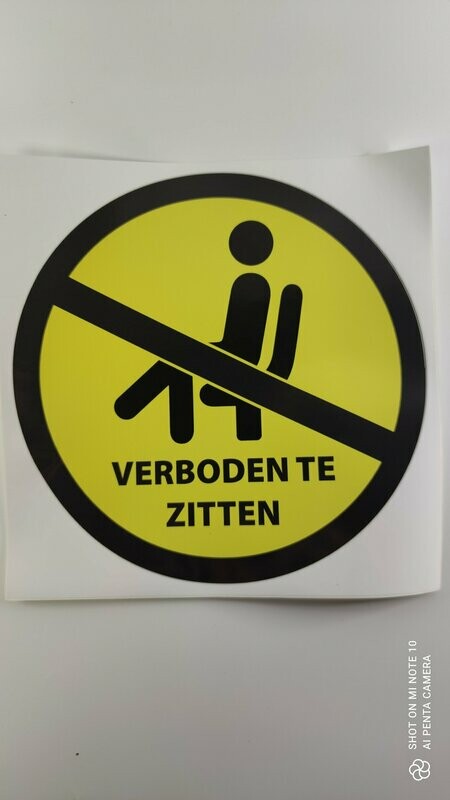 Sit Safe verboden te zitten F200