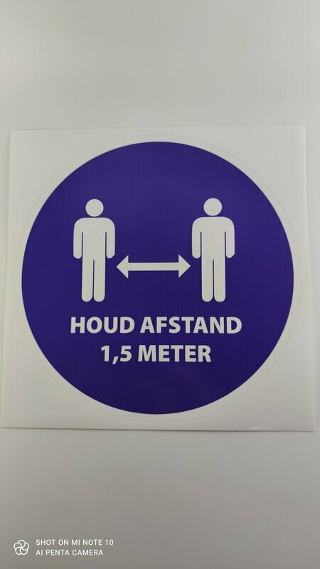 Pictogram Houd 1,5 mtr. Afstand F200