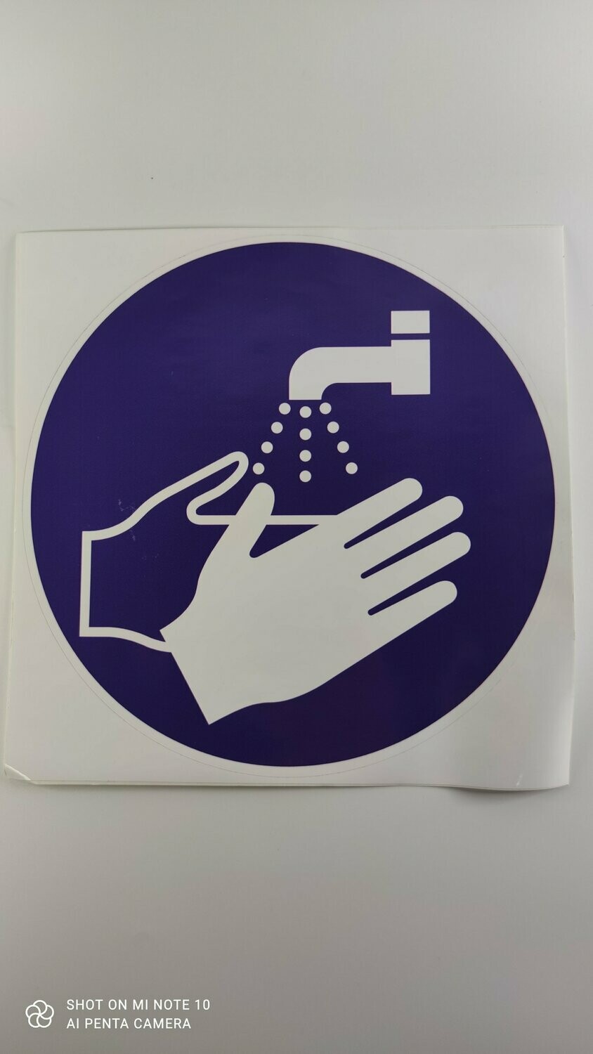 Pictogram Handen wassen verplicht F200