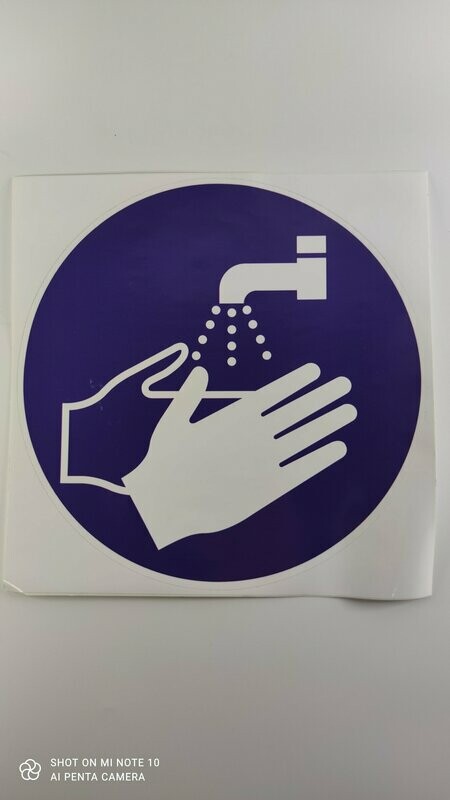 Pictogram Handen wassen verplicht F200