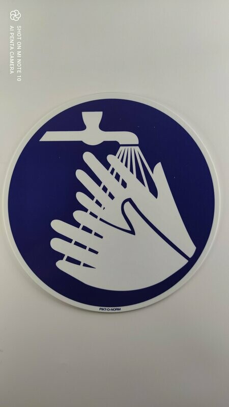 Pictogram Handen wassen verplicht K200