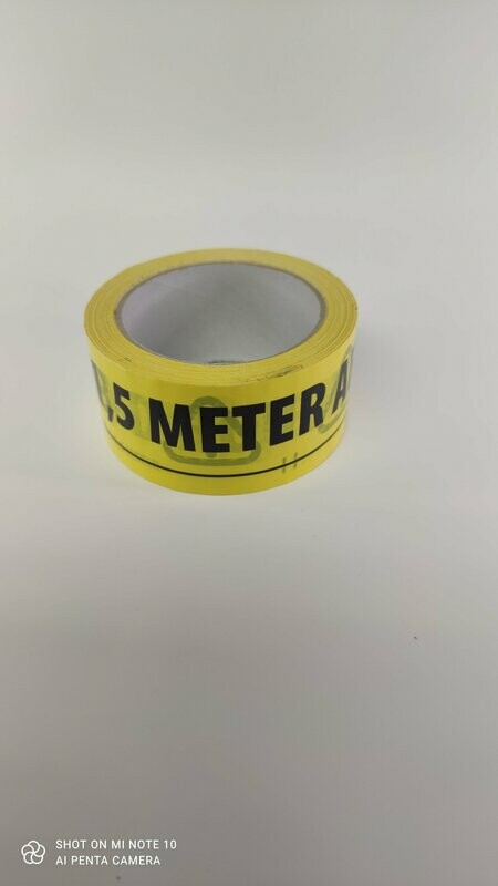 Tape 1,5 mtr. Afstand houden 50mmx66mtr.