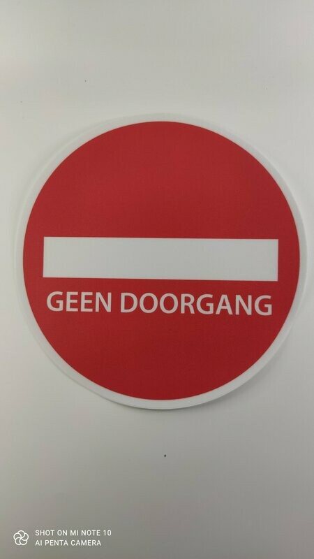 Vloersticker geen doorgang F200