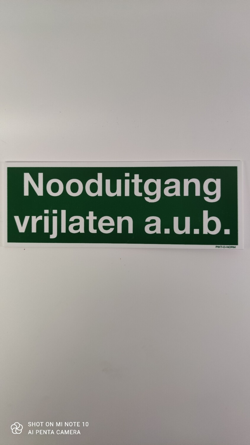 Folie Nooduitgang vrijlaten
