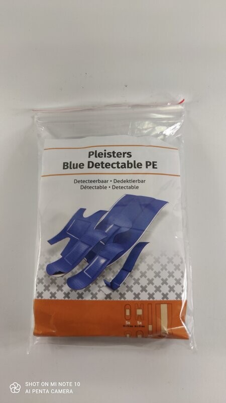 Pleisterset 1 mtr. En assortie 25x blauw detec.
