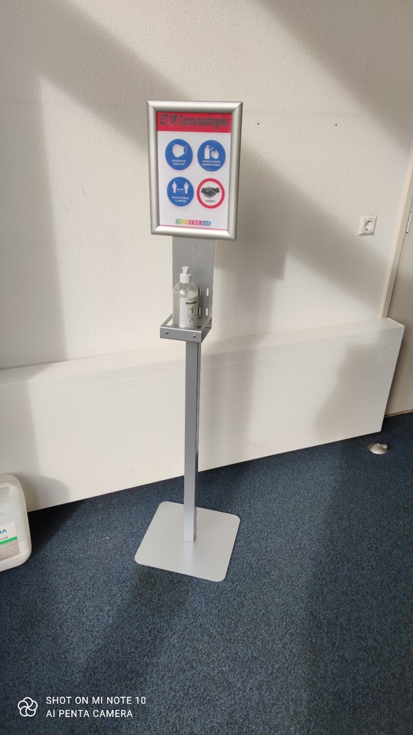 Standaard voor handdesinfectie/Handzeep