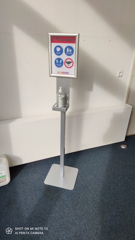 Standaard voor handdesinfectie/Handzeep
