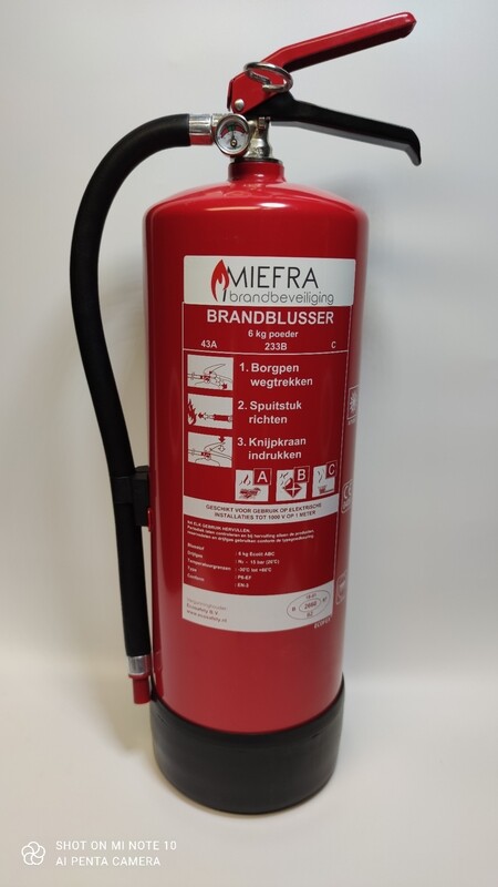 Huur poederblusser 6 kg. per dag