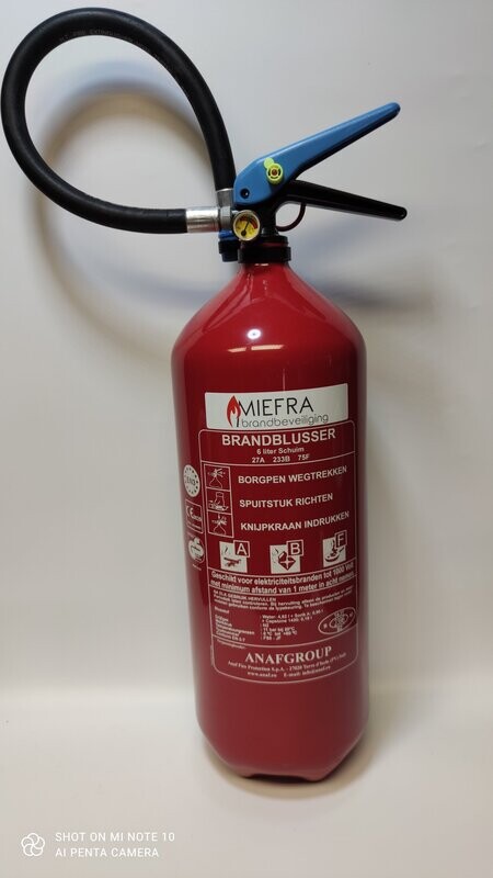Huur Vetblusser 6 Ltr. per dag