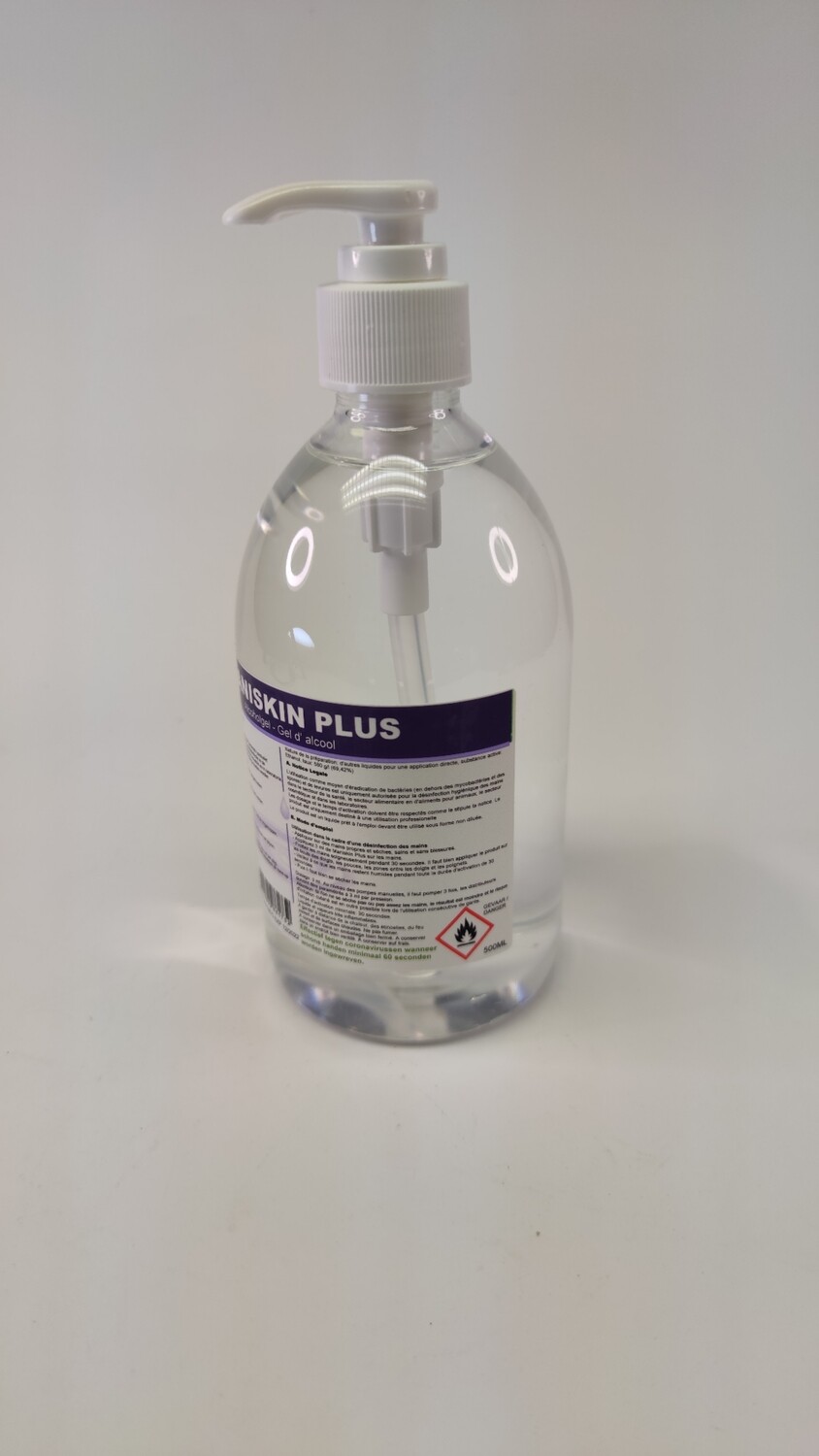 Desinfecterende handgel met pomp 500ml.
