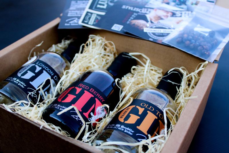 Klappbox GIN 3x 200ml 44% Vol. bzw. 47%Vol. Klappbox GIN 3x 200ml 44% Vol. bzw. 47%Vol.