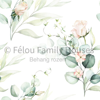 Wallpaper Dollhouse Roses