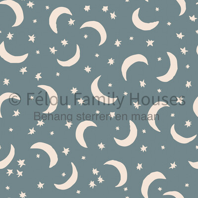 Wallpaper Dollhouse Moon & Stars