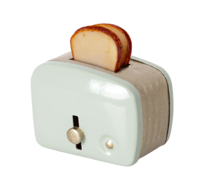Miniature toaster & bread - Mint