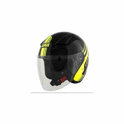 Casco Moto Jet Givi 30.3 Tweet Geneve Nero Giallo Fluo TG.60 Casco Moto Jet Givi 30.3 Tweet Geneve Nero Giallo Fluo TG.60