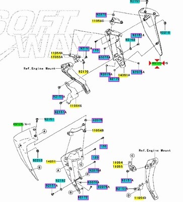 Carena dx Kawasaki Z750 2007/2012 nera metallizzata Usato Carena dx Kawasaki Z750 2007/2012 nera metallizzata Usato