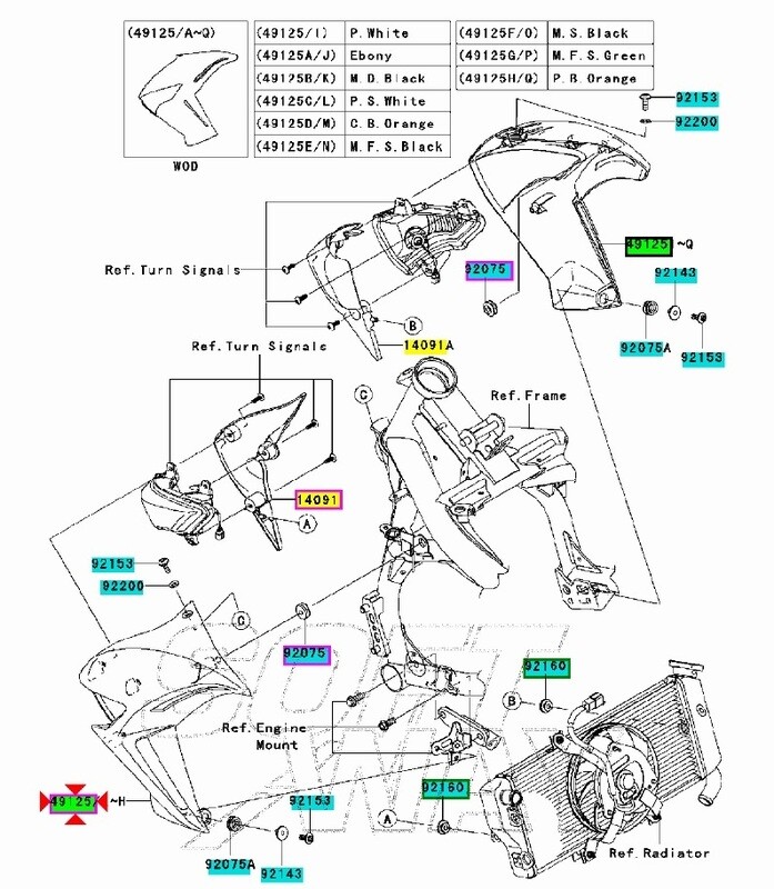 CARENA SX KAWASAKI ER-6N BIANCA 2009/2011 CARENA SX KAWASAKI ER-6N BIANCA 2009/2011
