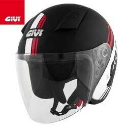 Casco jet Givi 30.3F Geneve NERO_OPACO/ROSSO/BIANCO TG61 Casco jet Givi 30.3F Geneve NERO_OPACO/ROSSO/BIANCO TG61