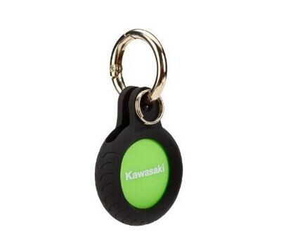 Portachiavi KAWASAKI a forma di pneumatico con tag removibile Portachiavi KAWASAKI a forma di pneumatico con tag removibile