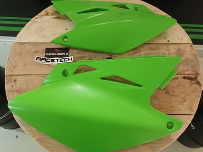 FIANCHETTI TABELLE PORTANUMERO LATERALI RACETECH VERDI KAWASAKI KXF 450- 06-08 R-FIKXFVE0046
