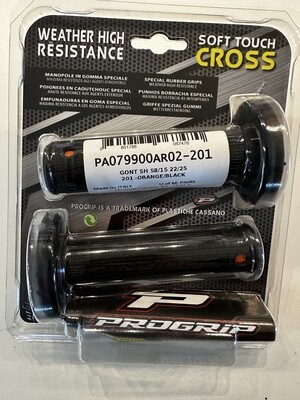 Manopole Progrip Soft Touch Cross Nero-Arancione