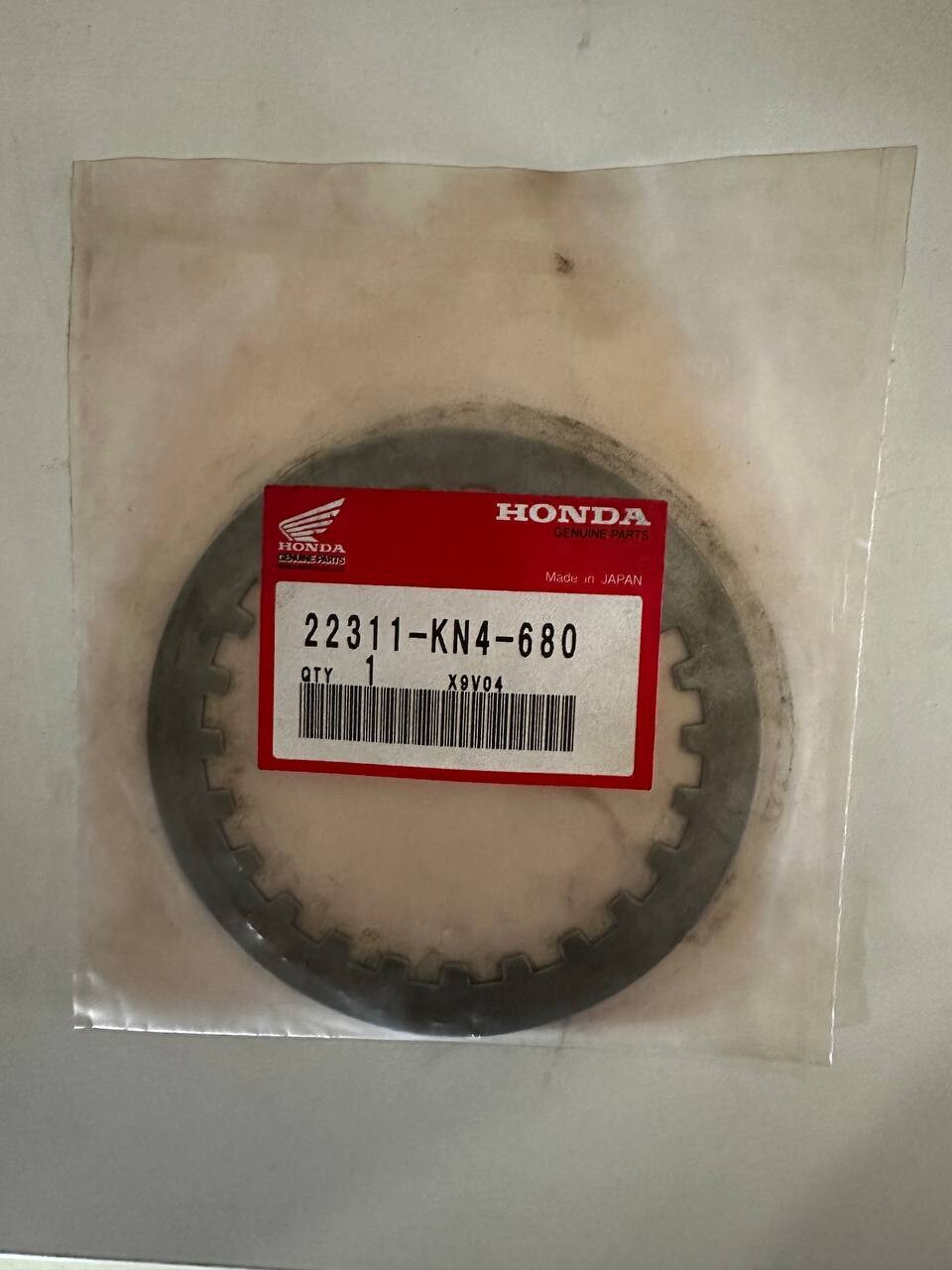DISCO FRIZIONE HONDA SINGOLO IN ACCIAIO MADE IN JAPAN 22311-KN4-680