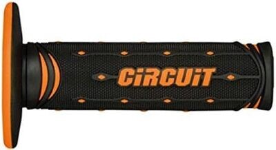 Manopole Circuit Equipment Jupiter Racing Grip Nere-Arancioni