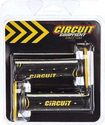 Manopole Circuit Equipment Jupiter Racing Grip Nere-Gialle