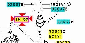 161651001  Separatore Carburante Kawasaki NInja zx 12R 1200 2001-2006