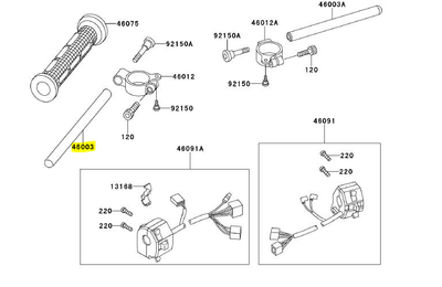 SEMIMANUBRIO SX ZXR400 ZXR750/R 1991/1999