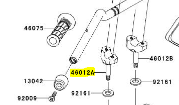 SUPPORTO MANUBRIO SX Z1000/750/S 2003/2010