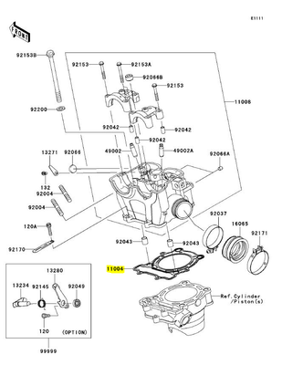 GASKET-HEAD/ GUARNIZIONE DI TESTA KX 250 2008