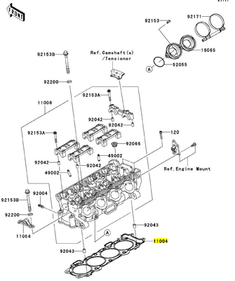 GASKET-HEAD/ GUARNIZIONE DI TESTA ZX10R 2008/2010