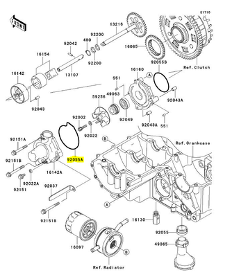 RING-O,WATER PUMP COVER/ O-RING POMPA ACQUA VERSYS/Z/ZX 1998/2025