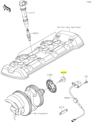 BOLT,FLANGED,8X/ BULLONE,FLANGIATO,8X ER/VERSYS/VN/VULCAN/Z/ZX-R/ZZR