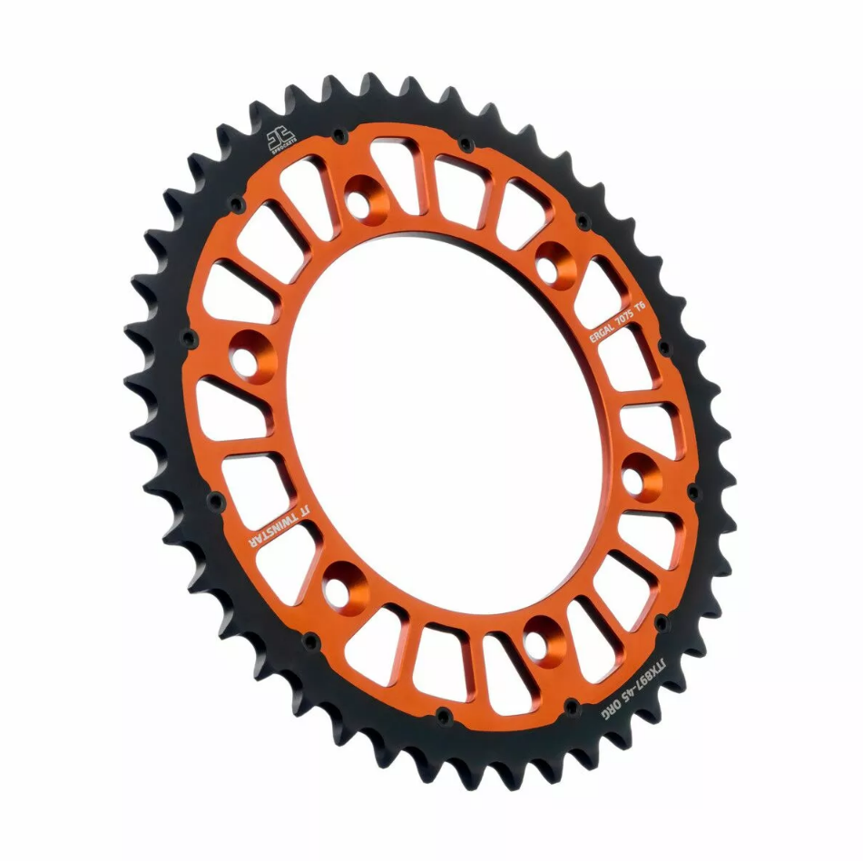 SPROCKET RR JTX KTM OR 45/ CORONA TWINSTAR HYBRID IN ACCAIO E ALLUMINIO GASGAS/HUSQVARNA/HUSABERG/KTM