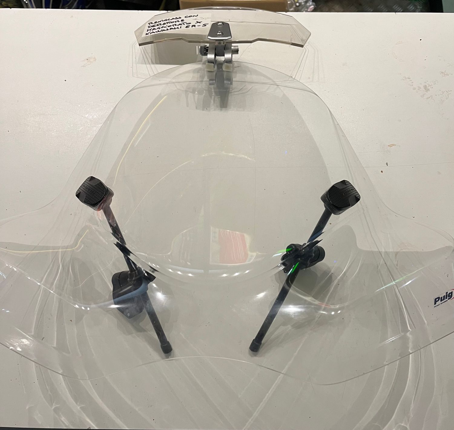 CUPOLINO PUIG IN PLEXIGLASS CON DEFLETTORE MAGGIORATO PER KAWASAKI ER-5