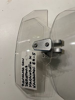 CUPOLINO PUIG IN PLEXIGLASS CON DEFLETTORE MAGGIORATO PER KAWASAKI ER-5