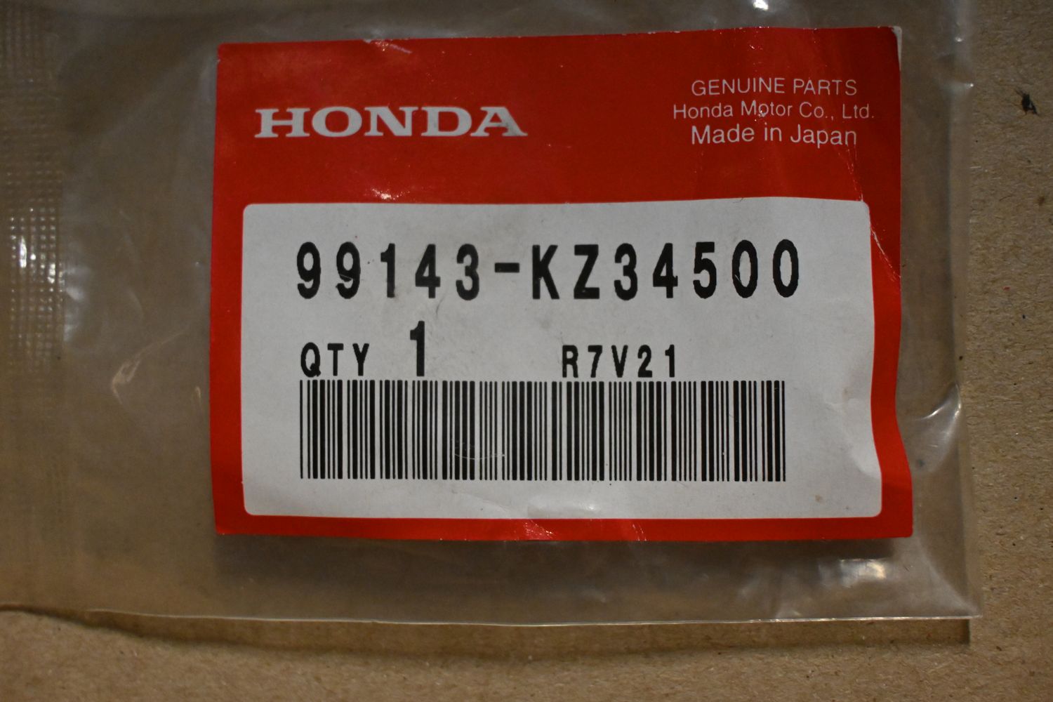 99143KZ34500 GETTO MASSIMO HONDA ORIGINALE