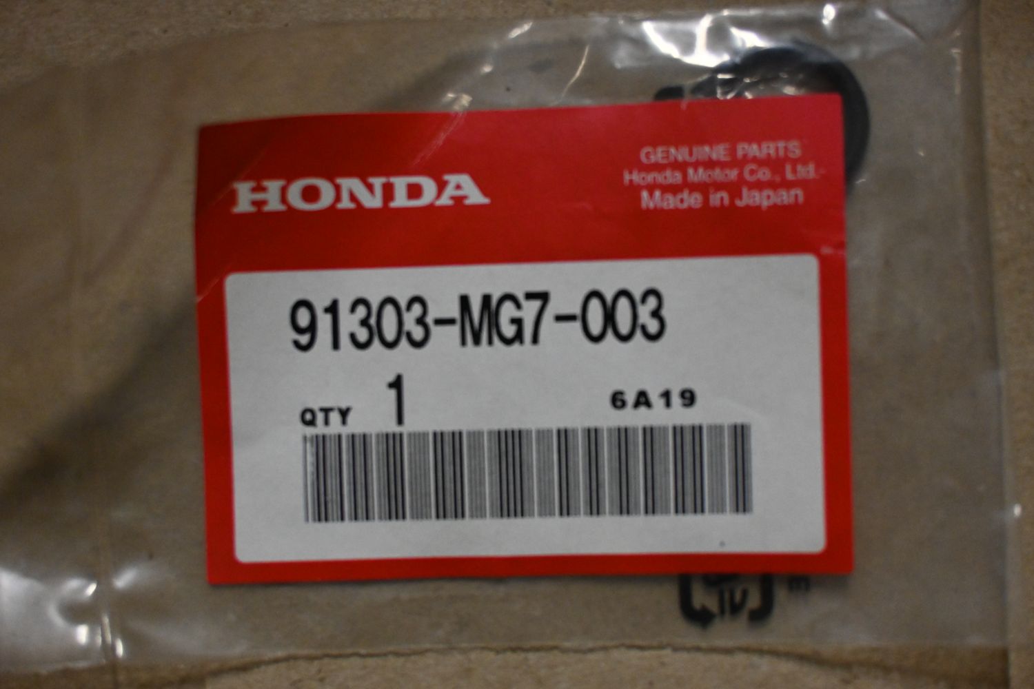 ANELLO AD O 13.08 X 2.5  HONDA ORIGINALE  91303MG7003